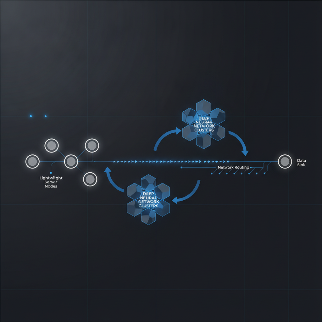 Technical architecture diagram demonstrating dynamic model routing across multiple LLM tiers to optimise cost and latency.