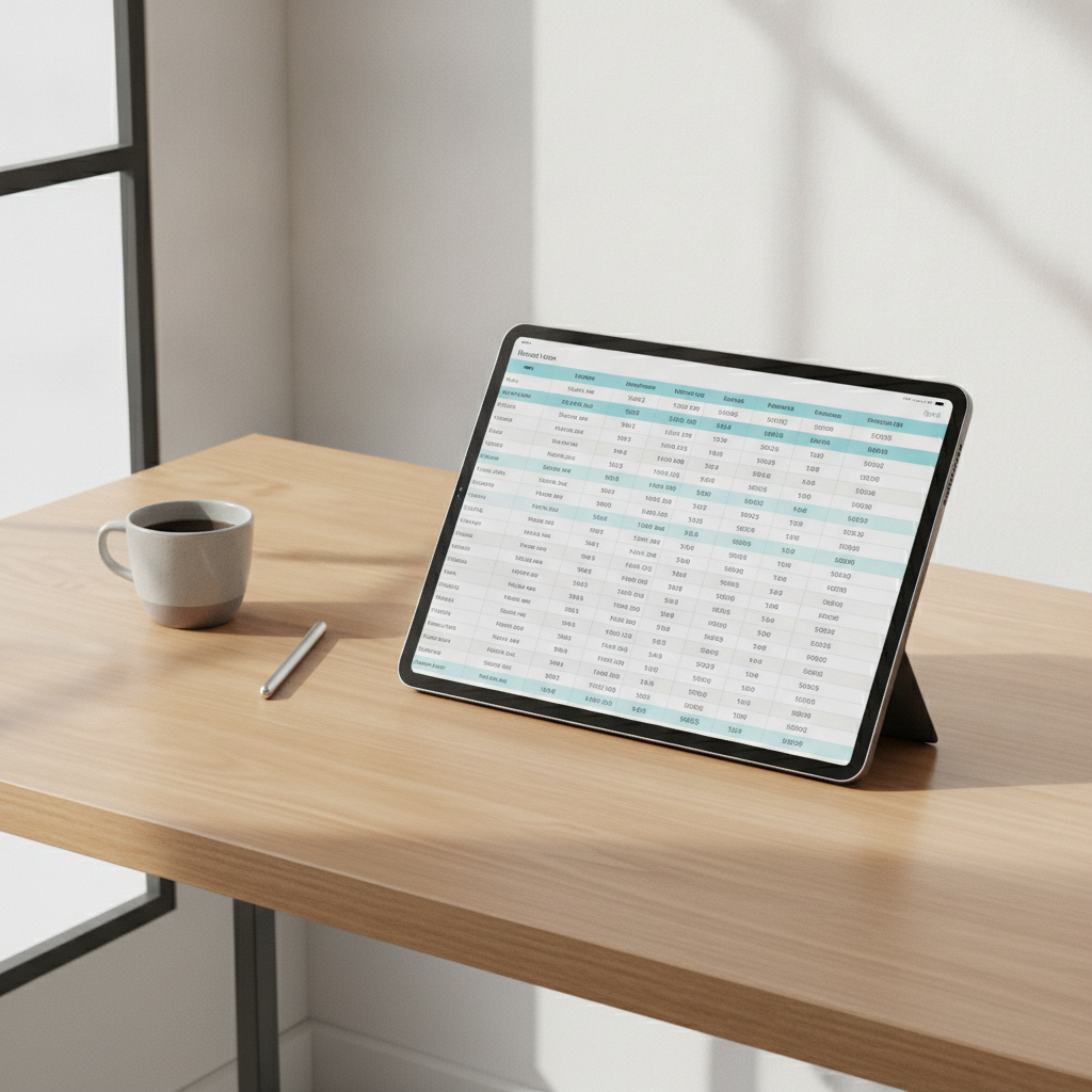 A digital screen displaying a cleanly structured data table optimised for web accessibility and search engine extraction.